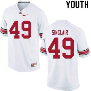 Youth Ohio State Buckeyes #49 Darryl Sinclair White Nike NCAA College Football Jersey High Quality XEZ0044QG
